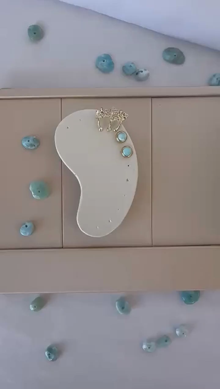 Dormilonas larimar original laminado en oro detalle Pretty Women RD